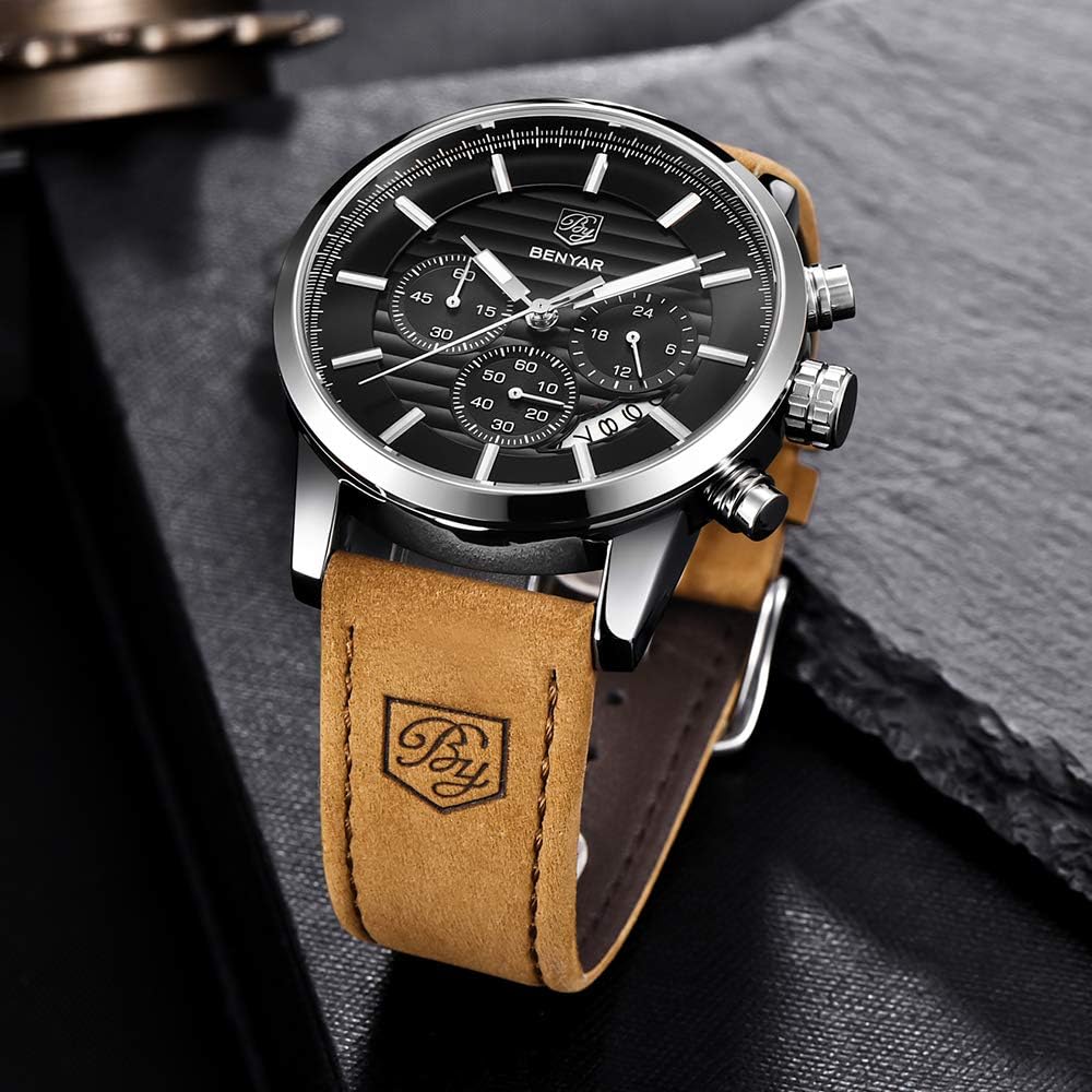 Mens Watches Analog Quartz Chronograph Waterproof Watch for Men | Fashion Business Work Casual Sport Wrist Watches