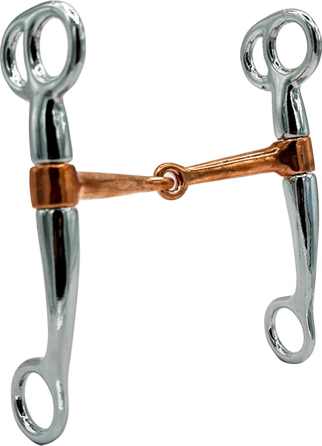 Western Tom Thumb Horse Bit 5” - Copper Mouthpiece, Chrome-Plated Steel, Strong Leverage Training Bit for Control &