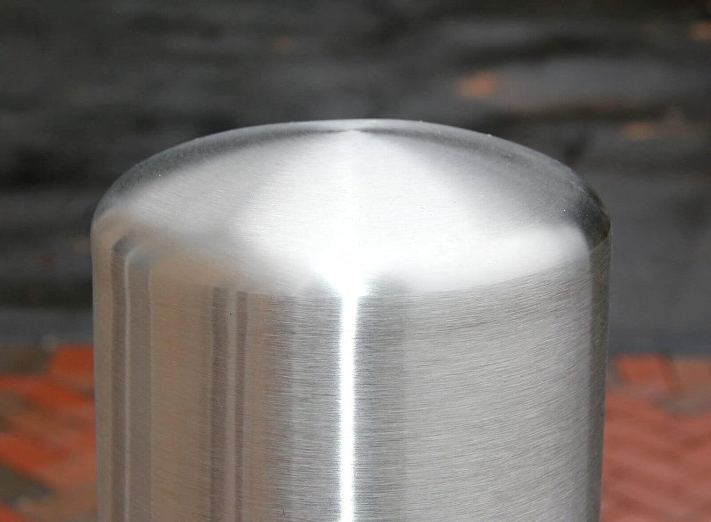 Stainless steel 6"x48" domed security bollard post cover