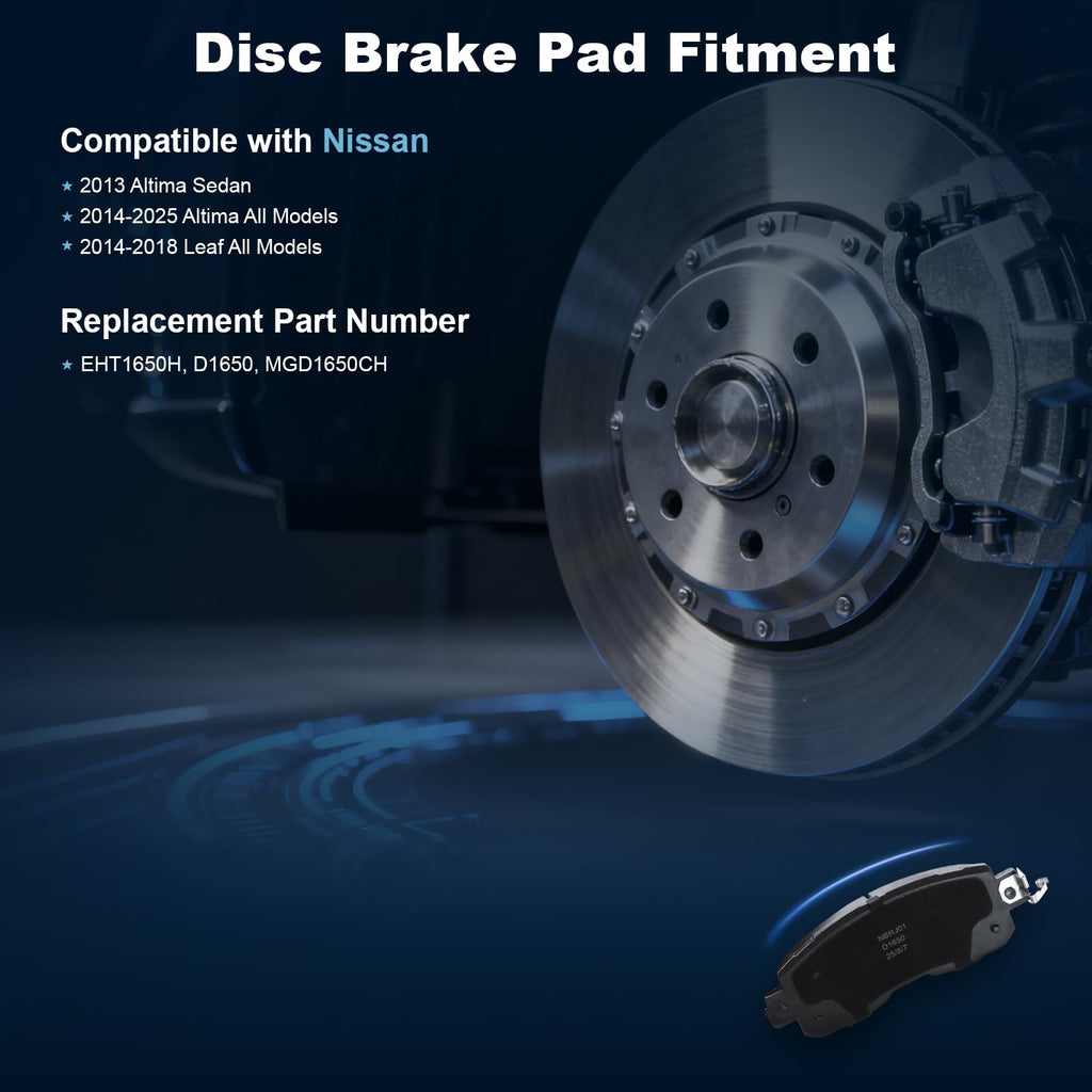 Front Ceramic Brake Pads Fit Nissan 2013 Altima Sedan