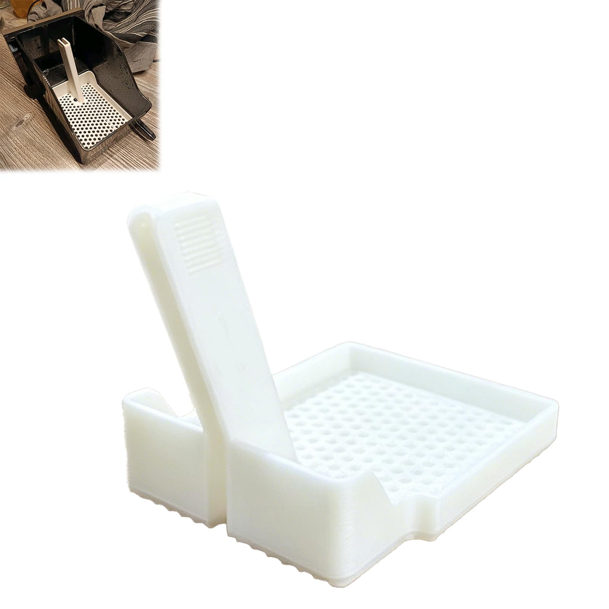 Compatible with DeLonghi Magnifica Coffee Grounds Container Insert – Built-in Handle, Easy Removal, Ventilation Slots
