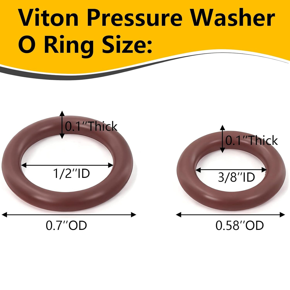 30 Pcs Viton Pressure Washer O-Rings for 1/4" & 3/8" Quick Connect