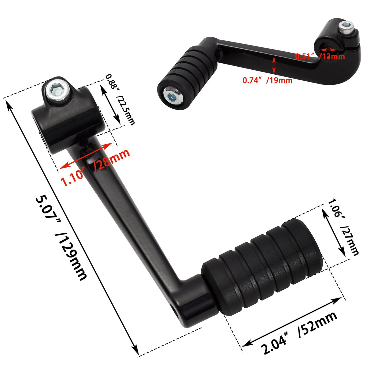 Shift Lever + Shifter peg for Harley Sportster XL 1200 w/Mid-Controls