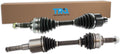 TRQ Front 2 Piece CV Axle Shaft Assembly Set