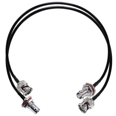 BNC Jumper Cable RG58 BNC Male to Female Bulkhead Low Loss 50 ohm CB Radio Coax Cable 20inch (50cm) WiFi Antenna