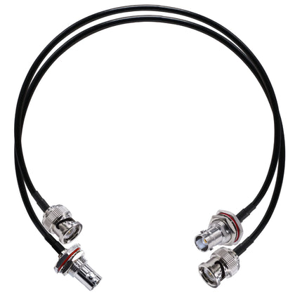 BNC Jumper Cable RG58 BNC Male to Female Bulkhead Low Loss 50 ohm CB Radio Coax Cable 20inch (50cm) WiFi Antenna