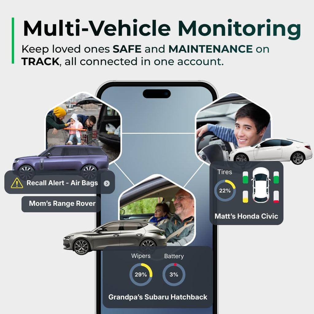 Bluetooth OBD2 Scanner - Car Diagnostic Check Engine Code Reader | 1-Pack | iPhone/Android compatible | Automotive
