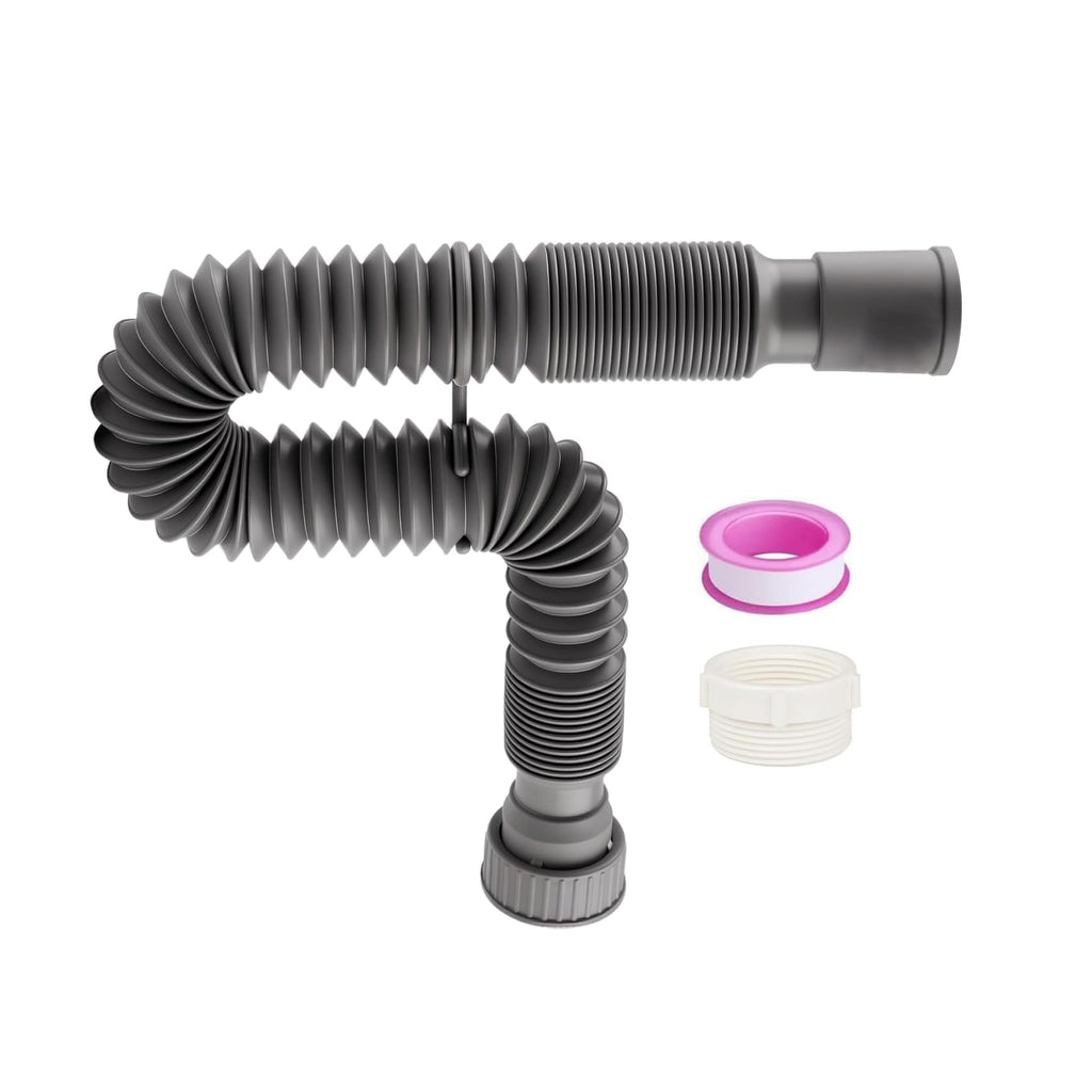 Universal 1-1/4 and 1-1/2 Inch Flexible Expandable P-Trap Drain Kit