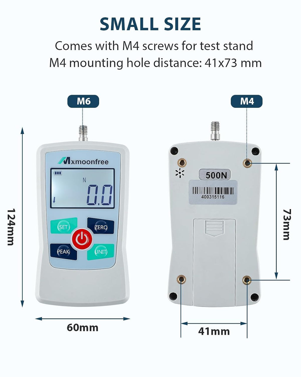 500N Digital Force Gauge Push Pull Tester Portable with Case