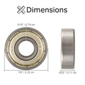 608ZZ (608Z) Shielded Steel Wheel Bearings - Replacement fits Drive, Jazzy, Pride, Jet, Quicky, Mobility Scooter