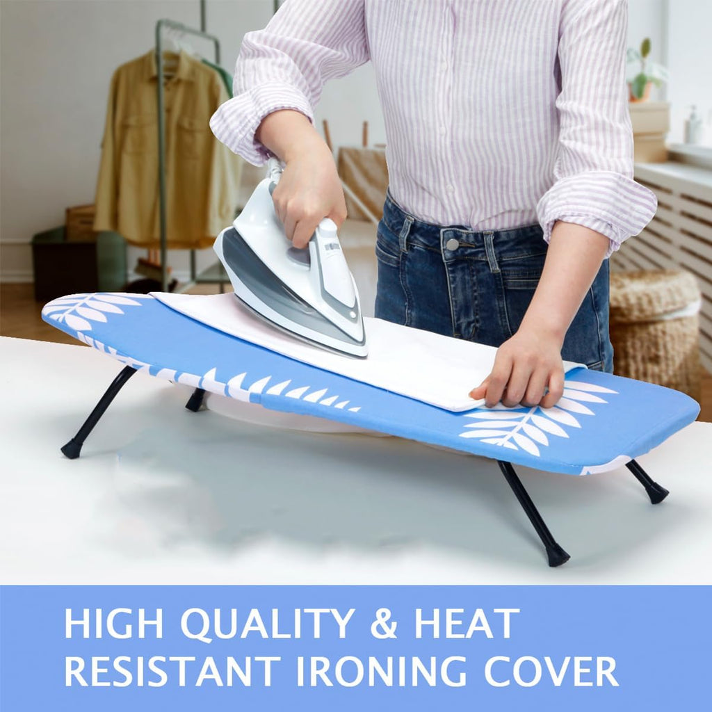 12.5"x32" Mini Ironing Board Cover and Pad,Small Iron Board Cover | Adjustable Strap,Fasteners,Ironing Board Cover