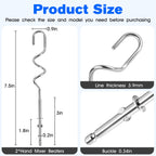 Hand Mixer Dough Hook For Hamilton Beach Mixer Attachment - 2 PCS