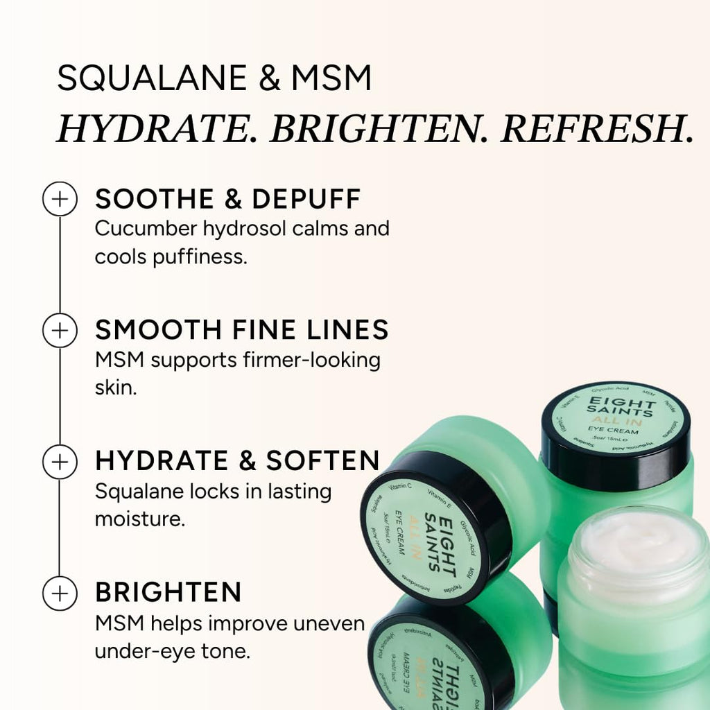 Skin Care All In Eye Cream, Anti Aging Eye Cream to Reduce Puffiness, Wrinkles, & Eye Bags, Dark Circles Eye