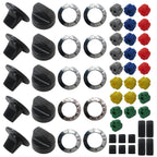 Icelily Electrical Stove Knob Kit for TJ KN002 and 61201, Universal Oven Control Knobs Set with Burner Dials for Range