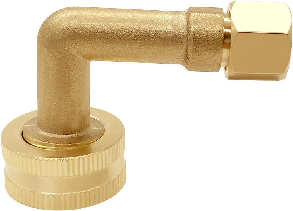 Joywayus Brass 3/8" Comp x 3/4" GHT Dishwasher Swivel Elbow Connector