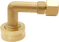 Joywayus Brass 3/8" Comp x 3/4" GHT Dishwasher Swivel Elbow Connector