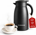 34 Oz Thermal Coffee Carafe Insulated Stainless Steel Thermos