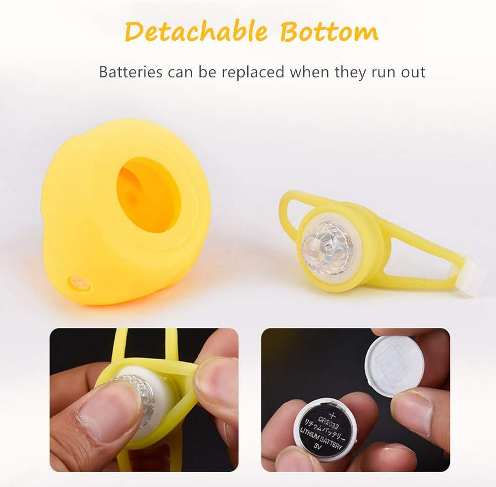 Duck Bike Bell, Rubber Duck Bicycle Accessories with LED Light, Cute Propeller Handlebar Bicycle Horns for Kids