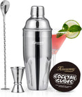 Cocktail Shaker, KITESSENSU 24oz Drink Shaker with Bartender Strainer, Measuring Jigger, Bar Mixing Spoon, Cocktail