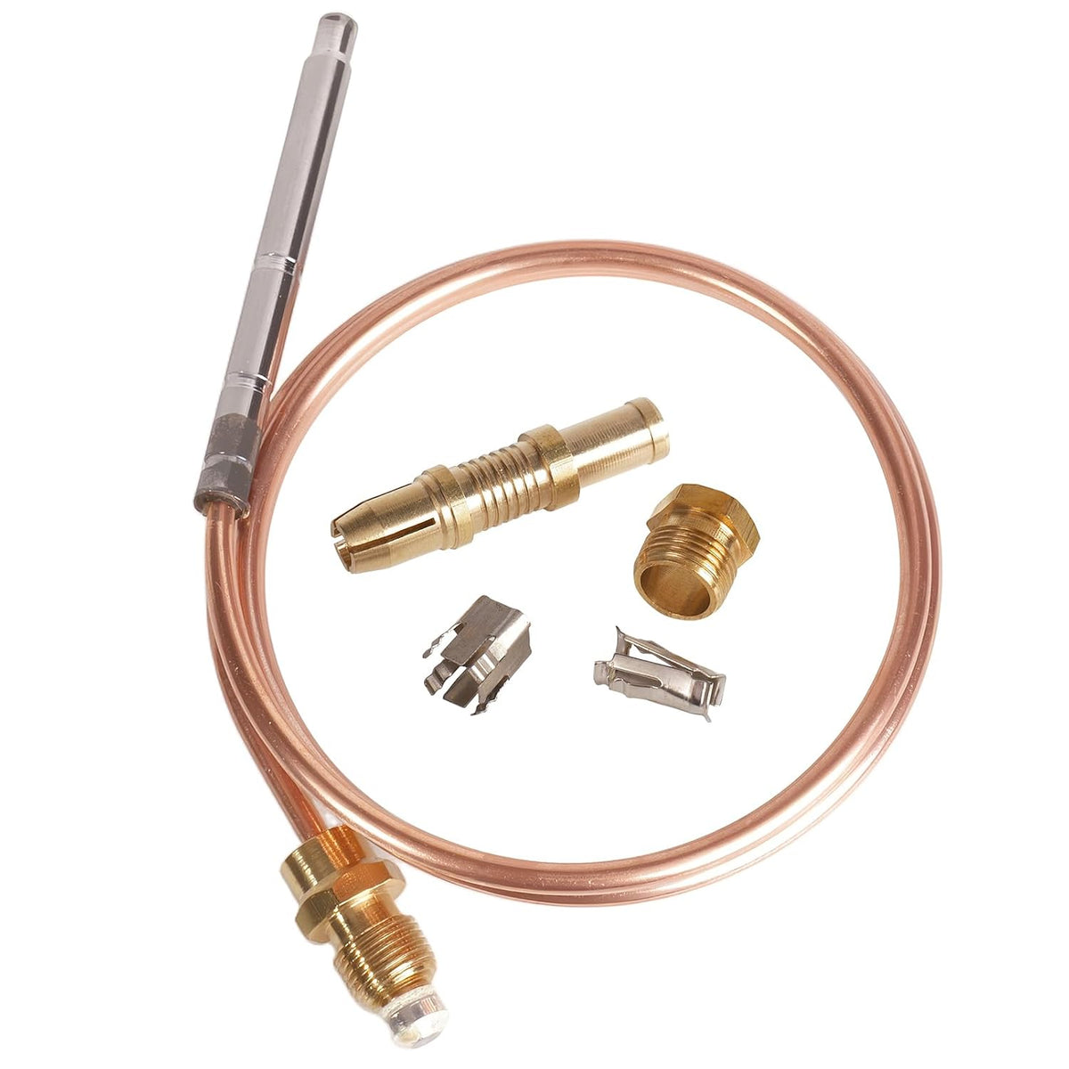 Thermocoupler for Robertshaw Thermostat Control Pilot Burner Assembly Replacement 1980-024 Snap Fit Universal Thermocouple (24")