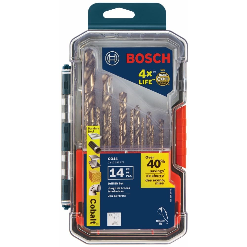 Bosch CO14 14 pc. Cobalt Metal Drill Bit Set