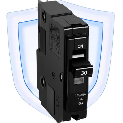 30Amp 1-Pole Circuit Breaker for QO130CP,Compatible with SD QO Load Center, CSED, and NQOD Distribution Panels,120/240 V,10kA