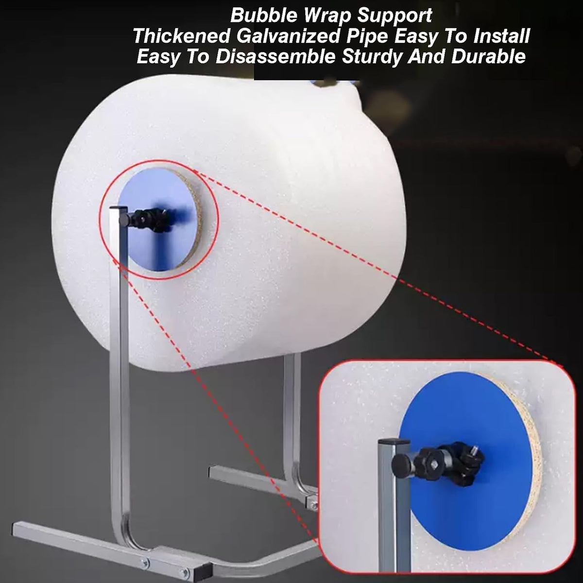 Tabletop Bubble Cushioning Holder, Adjustable Shipping Station Stand, Manual Thick Foam Dispenser for Moving &