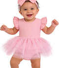 Baby Girls Tulle Romper Ruffle Sleeveless Tutu Dress 0-18M