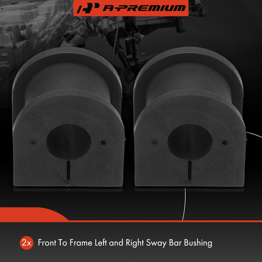 A-Premium 2 x Front To Frame Sway Bar Bushing Kit, Compatible with Mazda