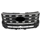 SEBLAFF Silver Coated Front Bumper Grille Upper Grill Replacement for 2016 2017 Explorer FB5Z8200AC