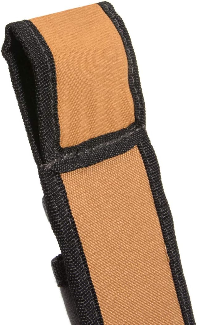 Utility Knife Sheath for Belt, Durable Canvas with PVC Cut-Resistant Sheath Lining, 2-inch Belt Loop, Tan/Grey