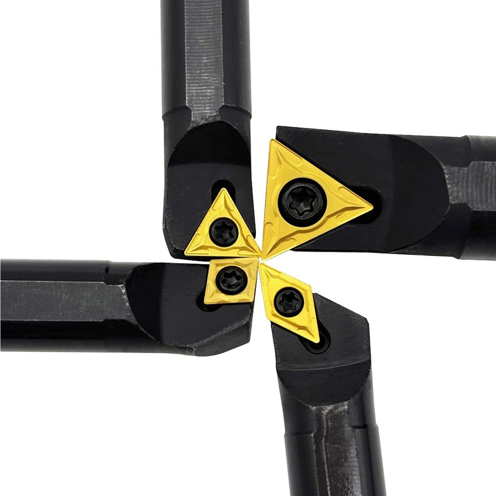 1/2in Indexable Turning Tool Holder Boring Bars with Carbide Turning Inserts