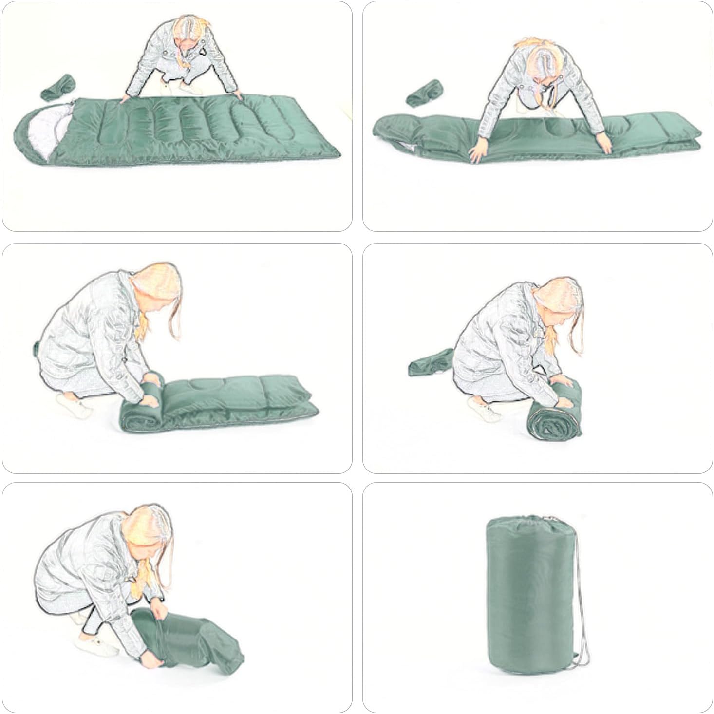 3 Season Lightweight Waterproof Sleeping Bag Indoor & Outdoor for Hiking Backpacking Camping Traveling