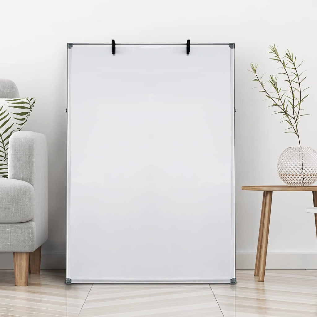 Dry Erase Board, Magnetic White Board 36 X 24 Inch, Double Sided Whiteboard Easel, Silver Aluminum Frame with Two