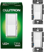 Lutron Diva LED+ Dimmer Switch, Paddle Dimmer, Single Pole/3-way