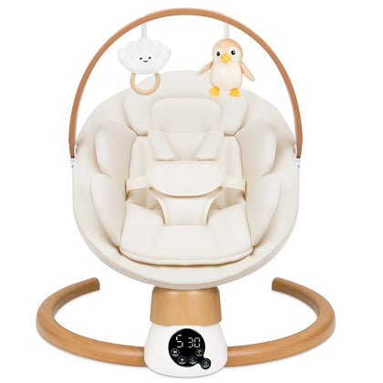 Baby Swings for Infants, Electric Portable Baby Swing | with Bluetooth, 5 Swing Speed, 3 Timer Settings, 10 Melodies