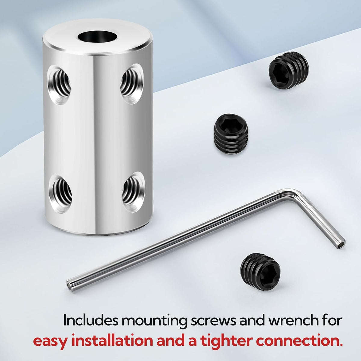 6pcs 8mm to 8mm Shaft Coupler, Rigid Set Screw Couplings, Motor Shaft Coupler