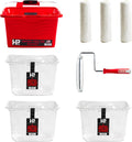 Handy Pro-Go Paint Bucket with Brush Holder for Walls, Ceilings, Trim and Ladder Painting Projects, Holds a Gallon of