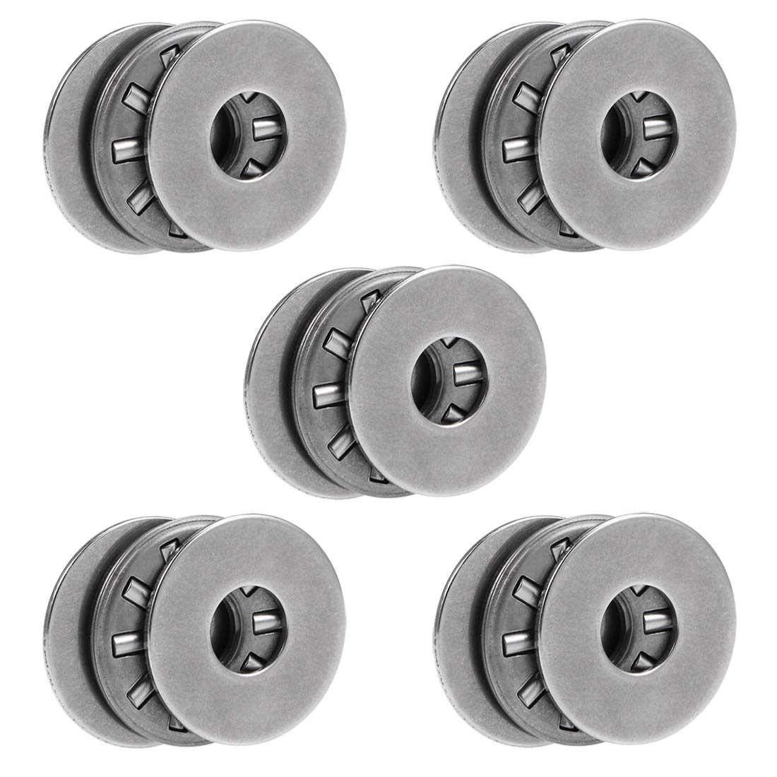uxcell TC411 Thrust Needle Roller Bearings with Washers 1/4" Bore 11/16" OD 5/64" Width 5pcs