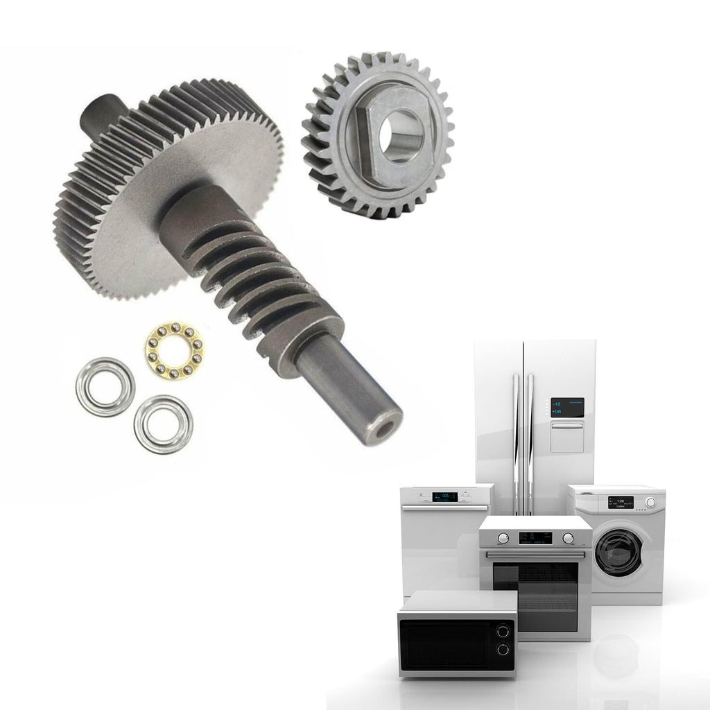 Drive Worm Gear Bearing Pinion-with Shaft For 5QT/6QT Stand Mixer 9706529 9703445 9703680 W11086780 WP9709231 Mixer Gear Kit Stand Mixer Gear Replacement Gear Set Stand Mixer