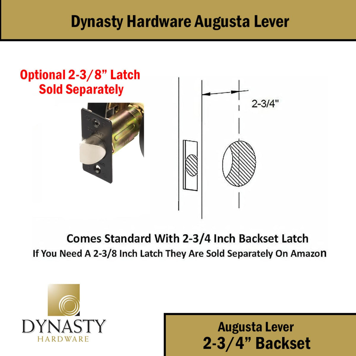 Dynasty Augusta Privacy Lever Set, ADA, Grade 2, Flat Black