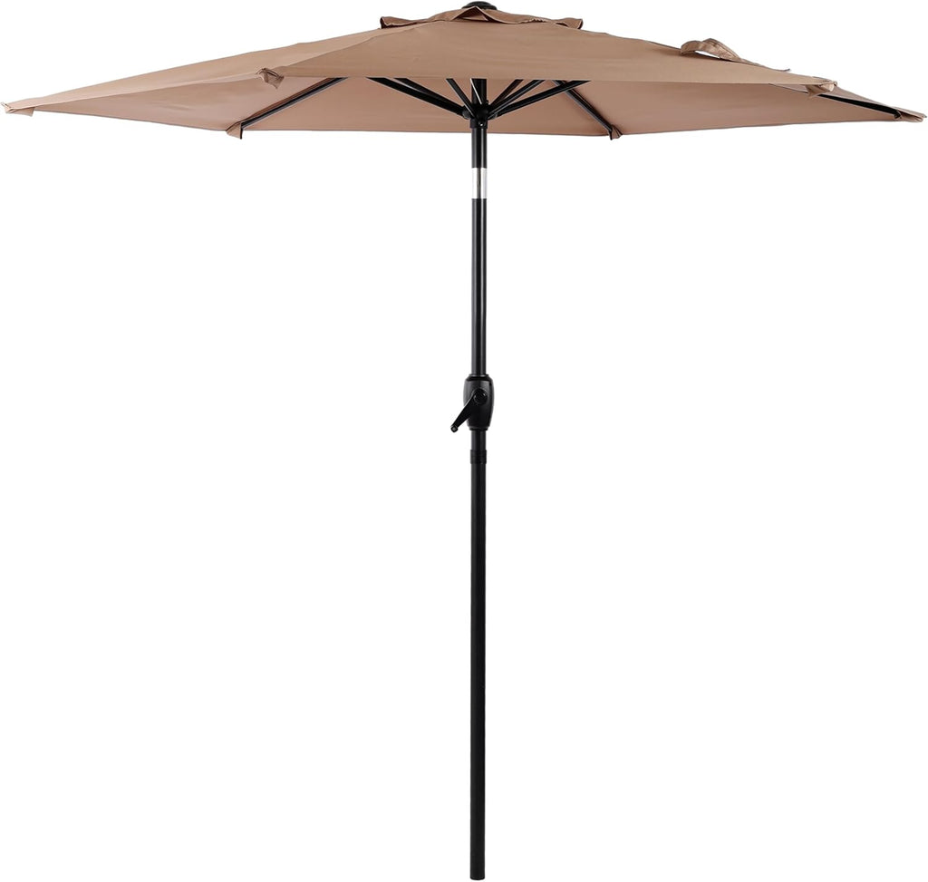 10ft Patio Umbrella with Push Button Tilt & Crank, Heavy Duty Outdoor Market Sun Shade, Vented Canopy, Sturdy Frame
