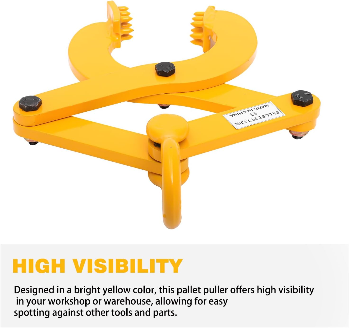 Pallet Puller,1T/2205 LBS Capacity Pallet Jack Puller,Heavy Duty Single Scissor Clamp for Forklift Chain,Pulling