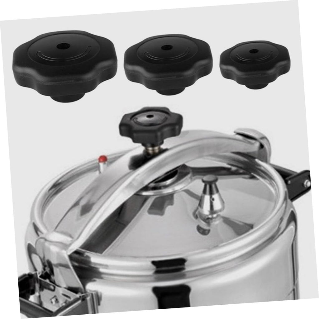 4 Pcs Pressure Cooker Lid Knobs, Black Plastic Replacement Handles