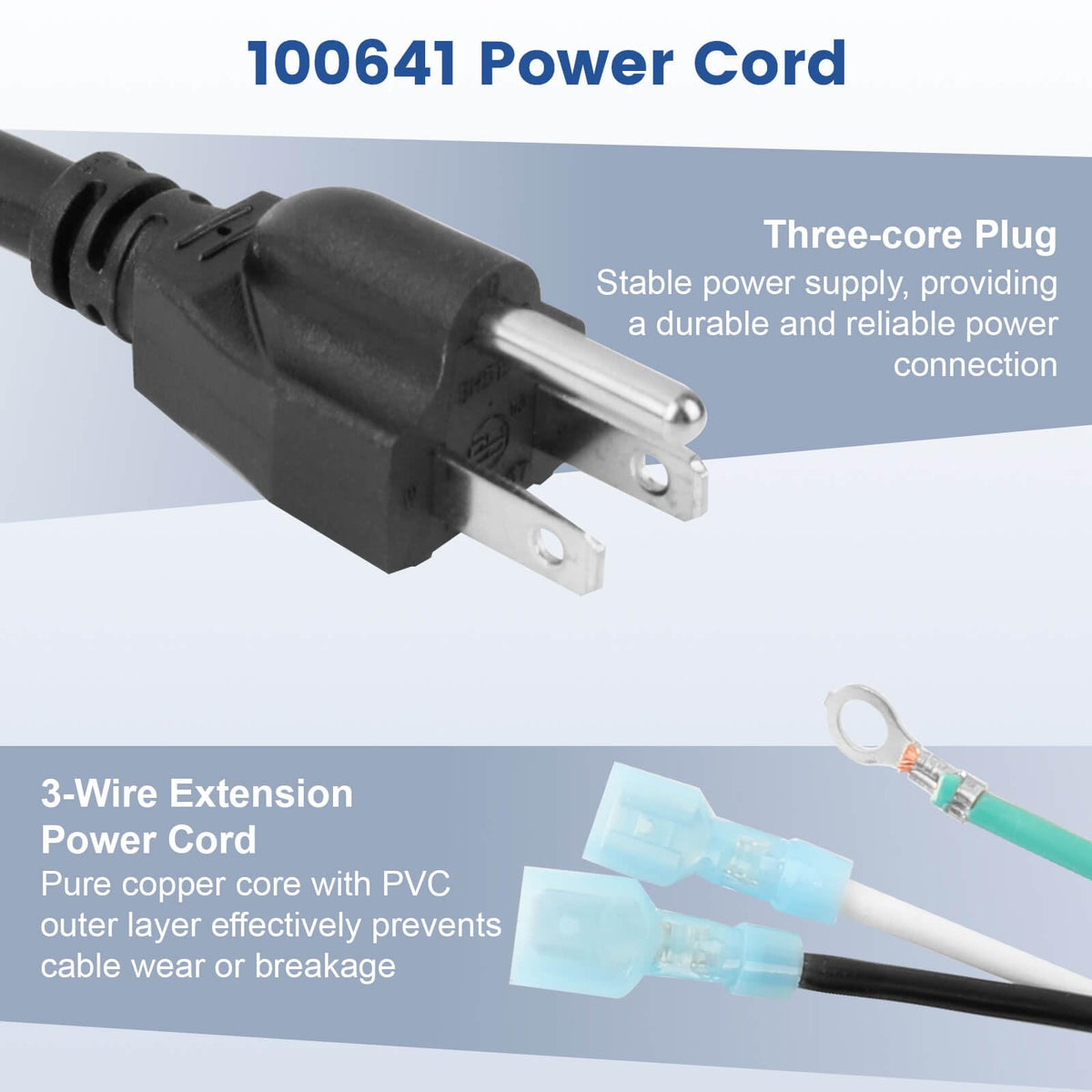 100641 Power Cord Replacement for ProTeam Backpack Vacuum