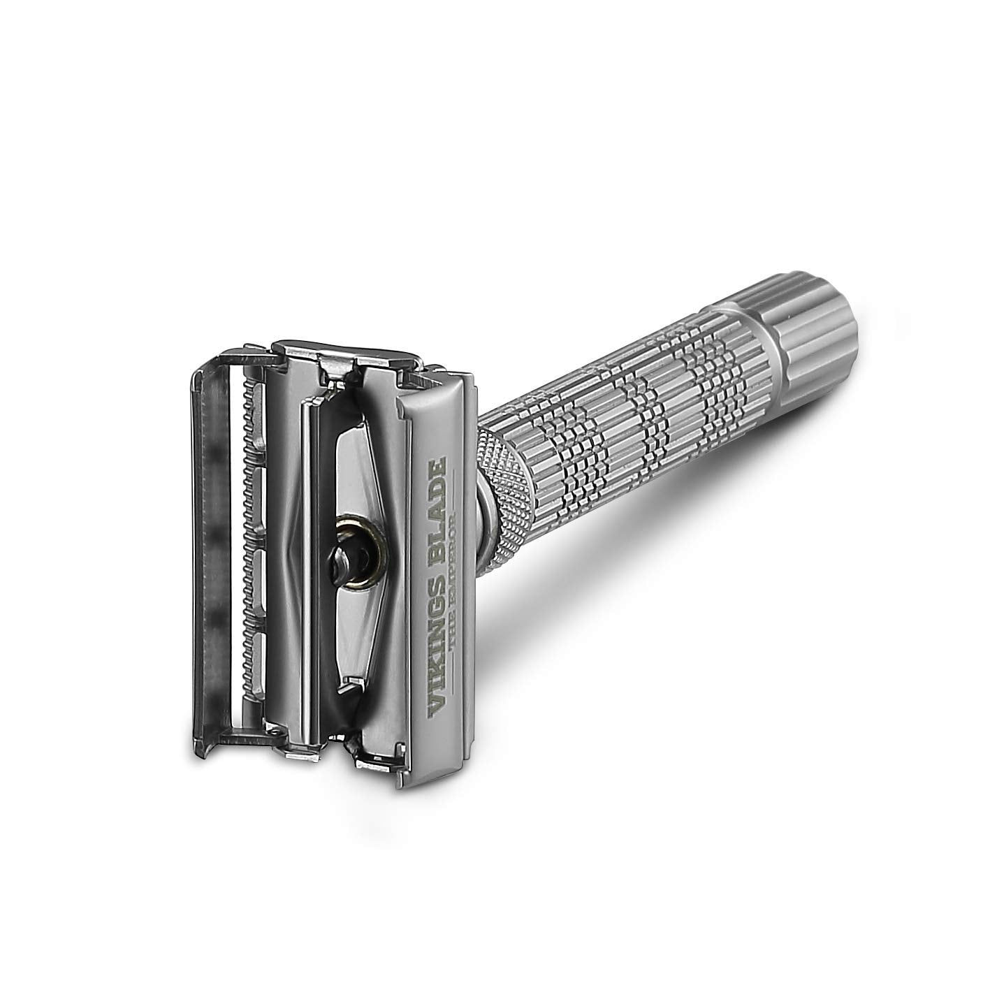 Adjustable Double Edge Safety Razor + Luxury Case. Smooth, Reusable, Eco-Friendly (The Emperor “Frosted Chrome”)