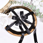 Black Double Faced Satin Ribbon 5/8 Inch Continuous 25 Yards