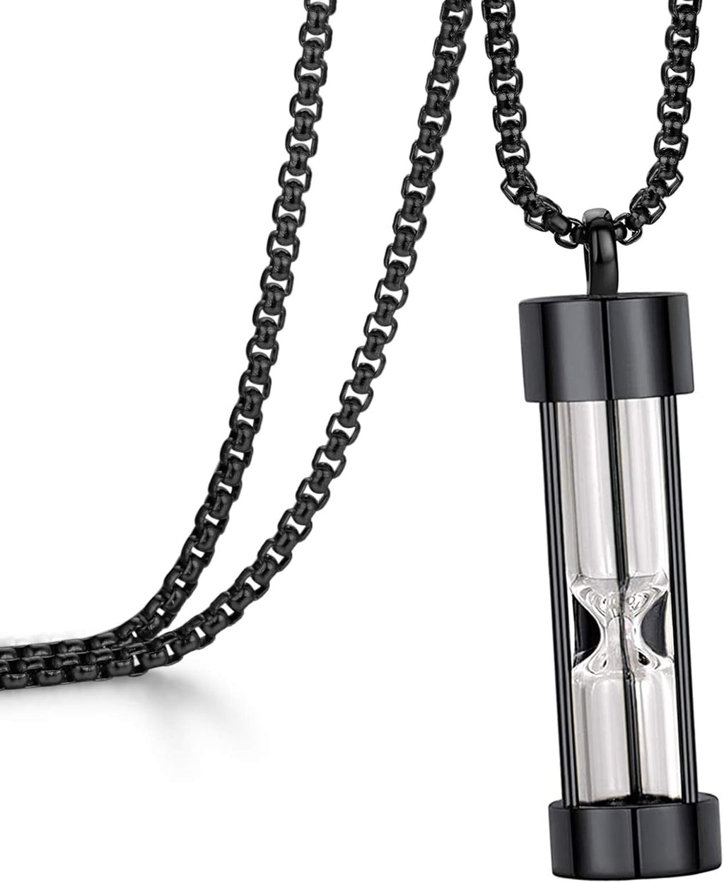 Urn Necklace for Ashes Timeless Hourglass Memorial Pendant Keepsake Cremation Jewelry for Human Pet Ashes