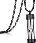 Urn Necklace for Ashes Timeless Hourglass Memorial Pendant Keepsake Cremation Jewelry for Human Pet Ashes