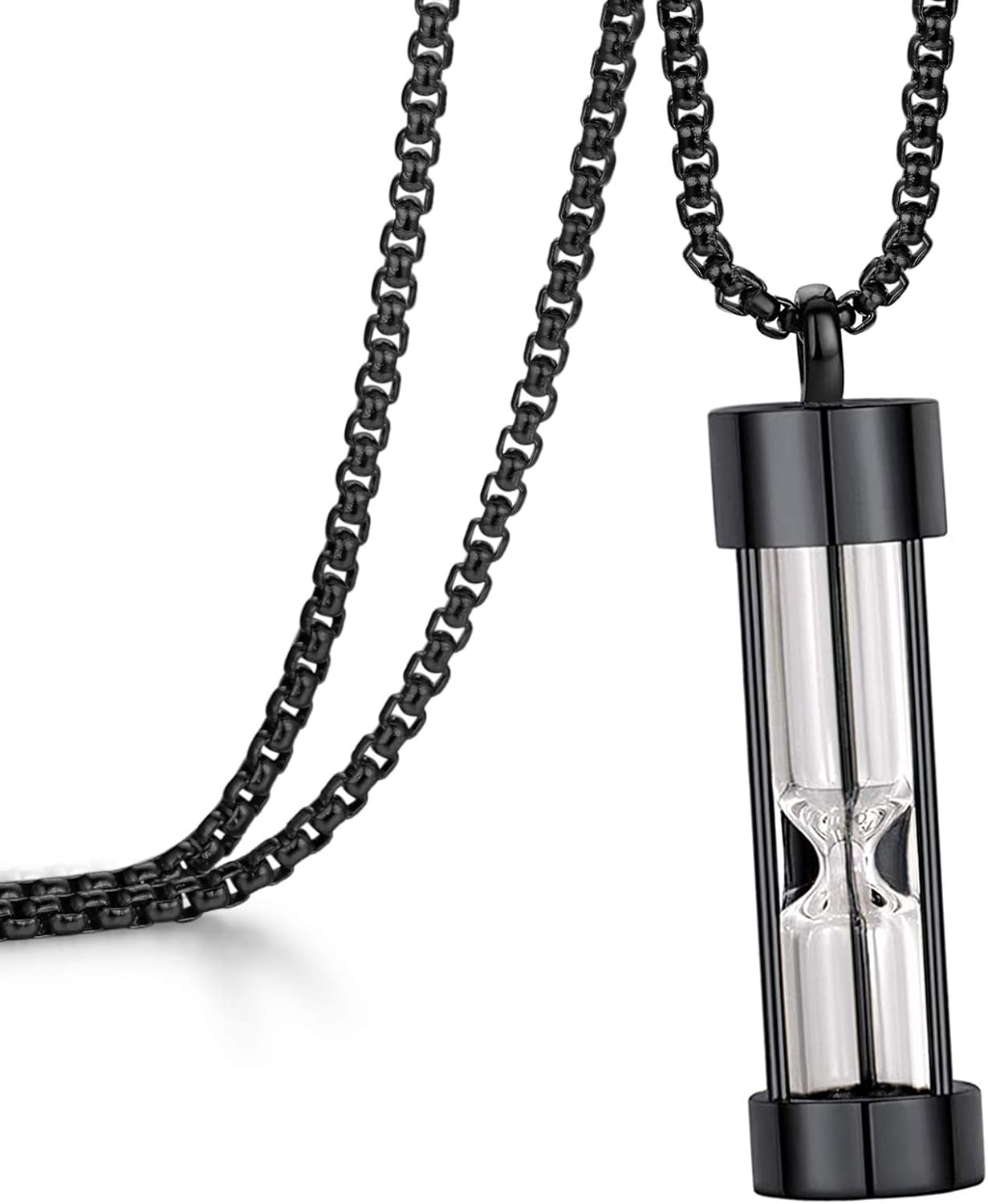Urn Necklace for Ashes Timeless Hourglass Memorial Pendant Keepsake Cremation Jewelry for Human Pet Ashes